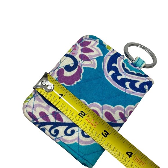 Vera Bradley Waikiki Paisley Print Quilted ID Wristlet Keychain Wallet - Picture 5 of 5